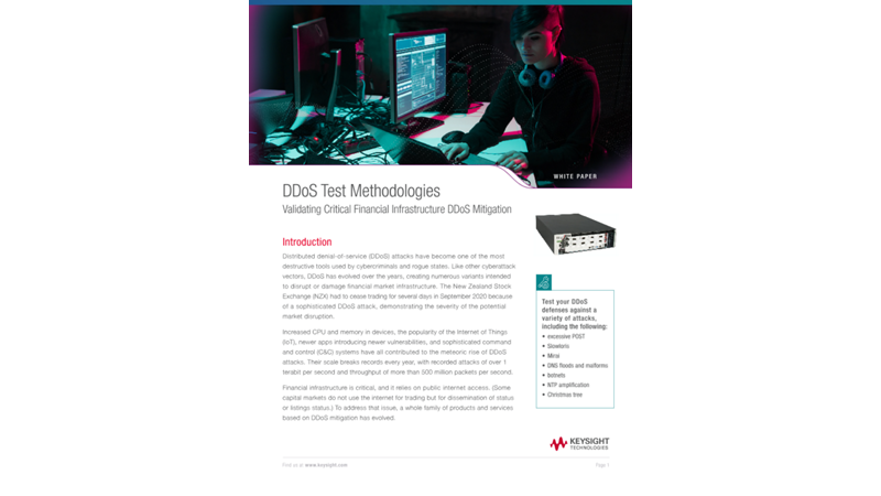 DDoS Test Methodologies, Validating Critical Financial Infrastructure DDoS Mitigation